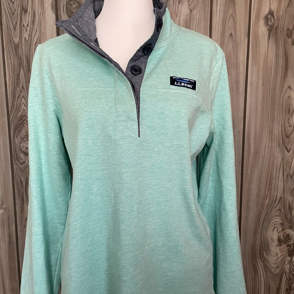L.L Bean spring soft cotton button pullover